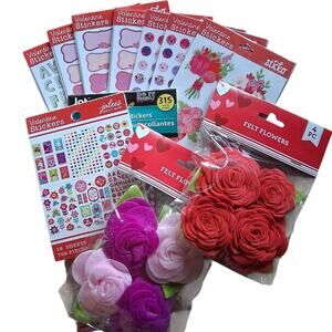 Valentine's Scrapbook Junk Journal Sticker Lot Bundle